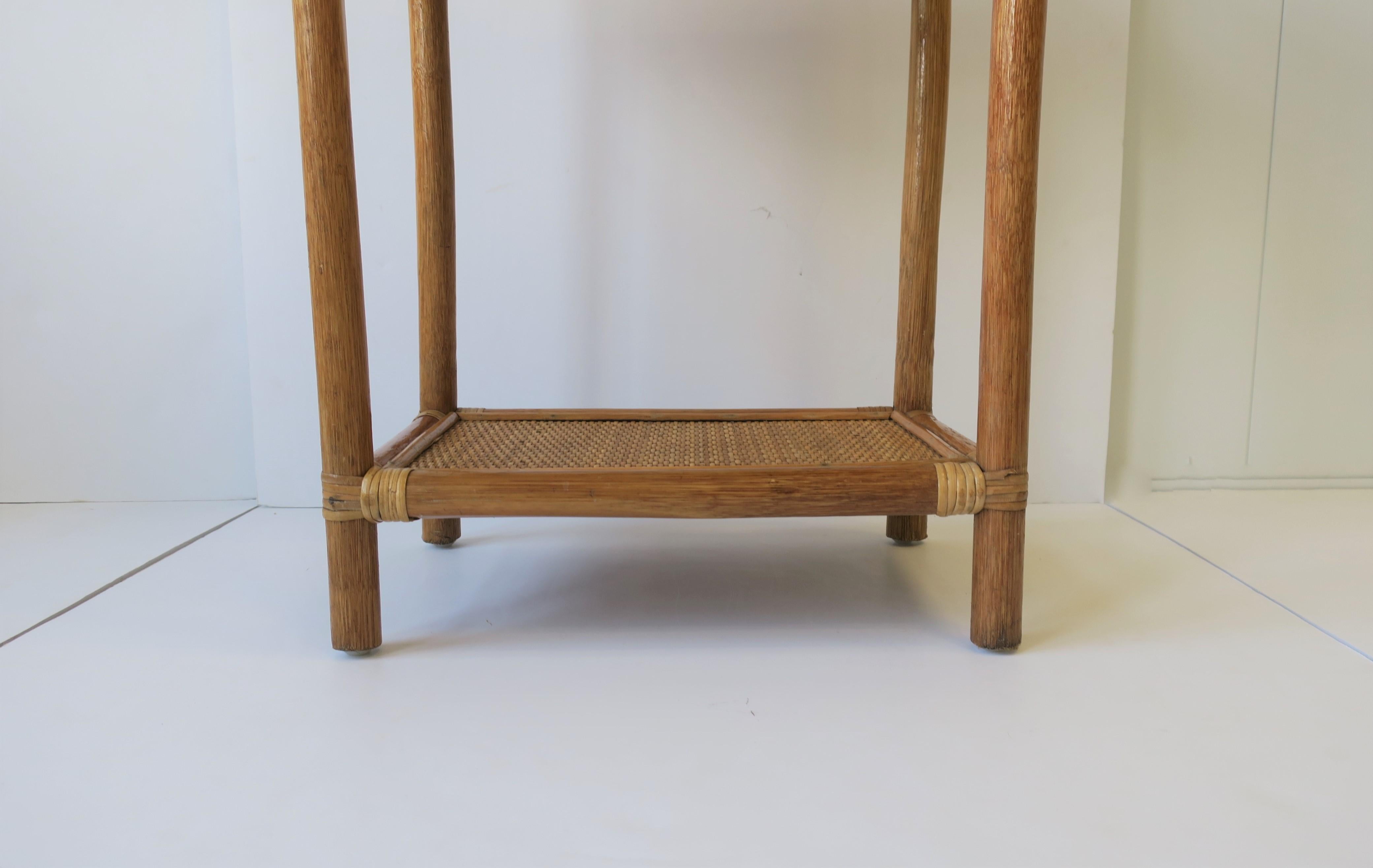 Vintage Wicker Rattan End or Side Table 9