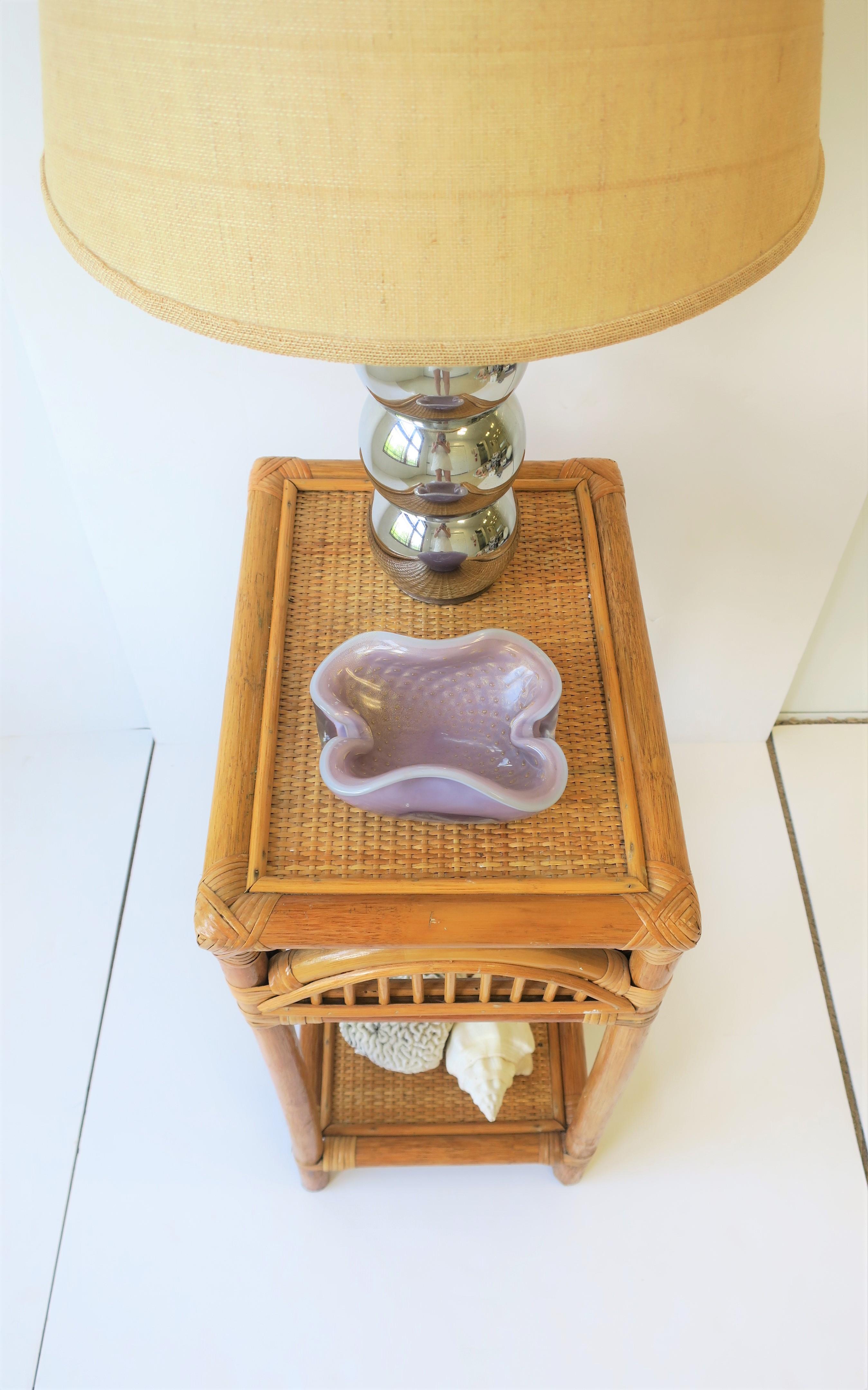 Vintage Wicker Rattan End or Side Table 2