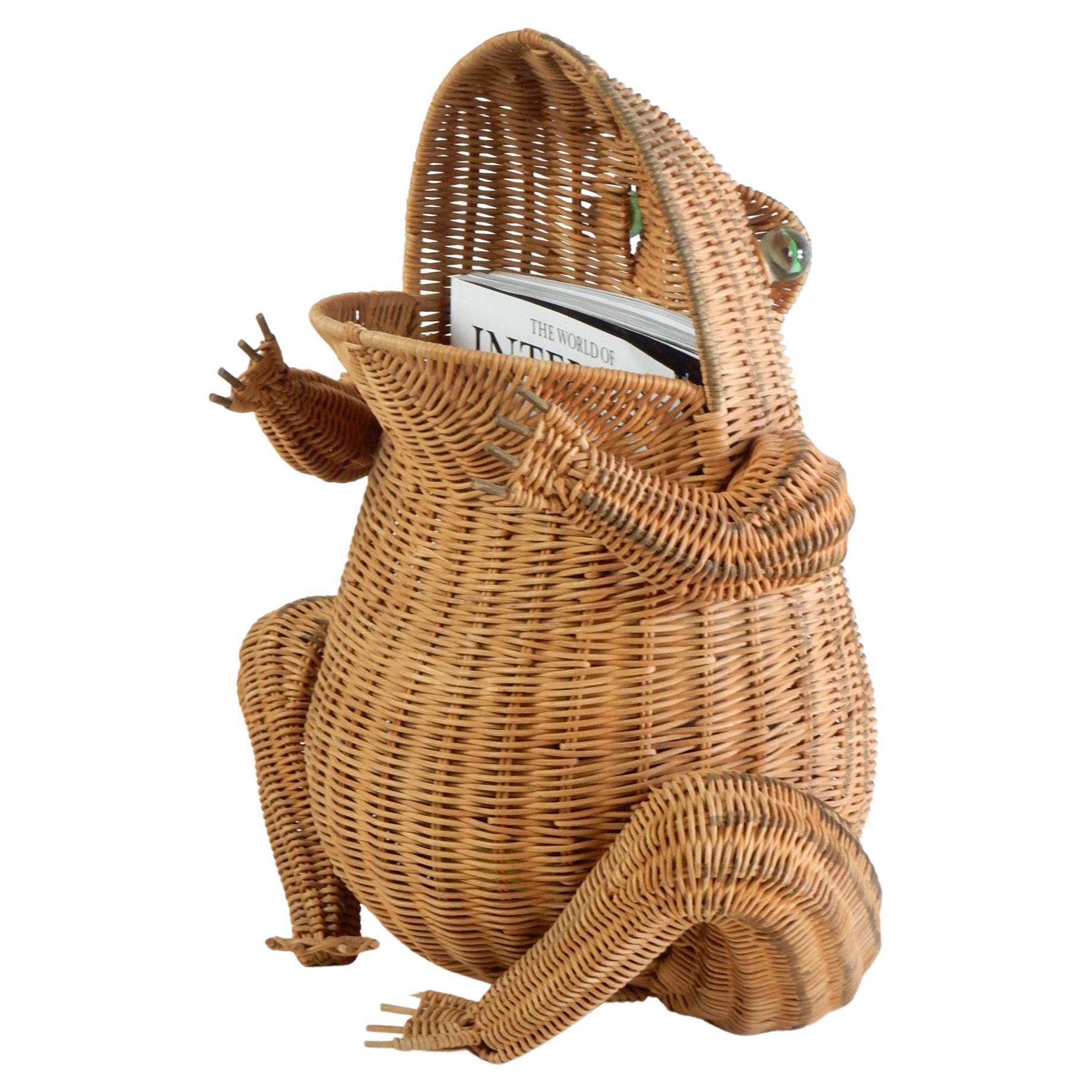 frog wicker basket