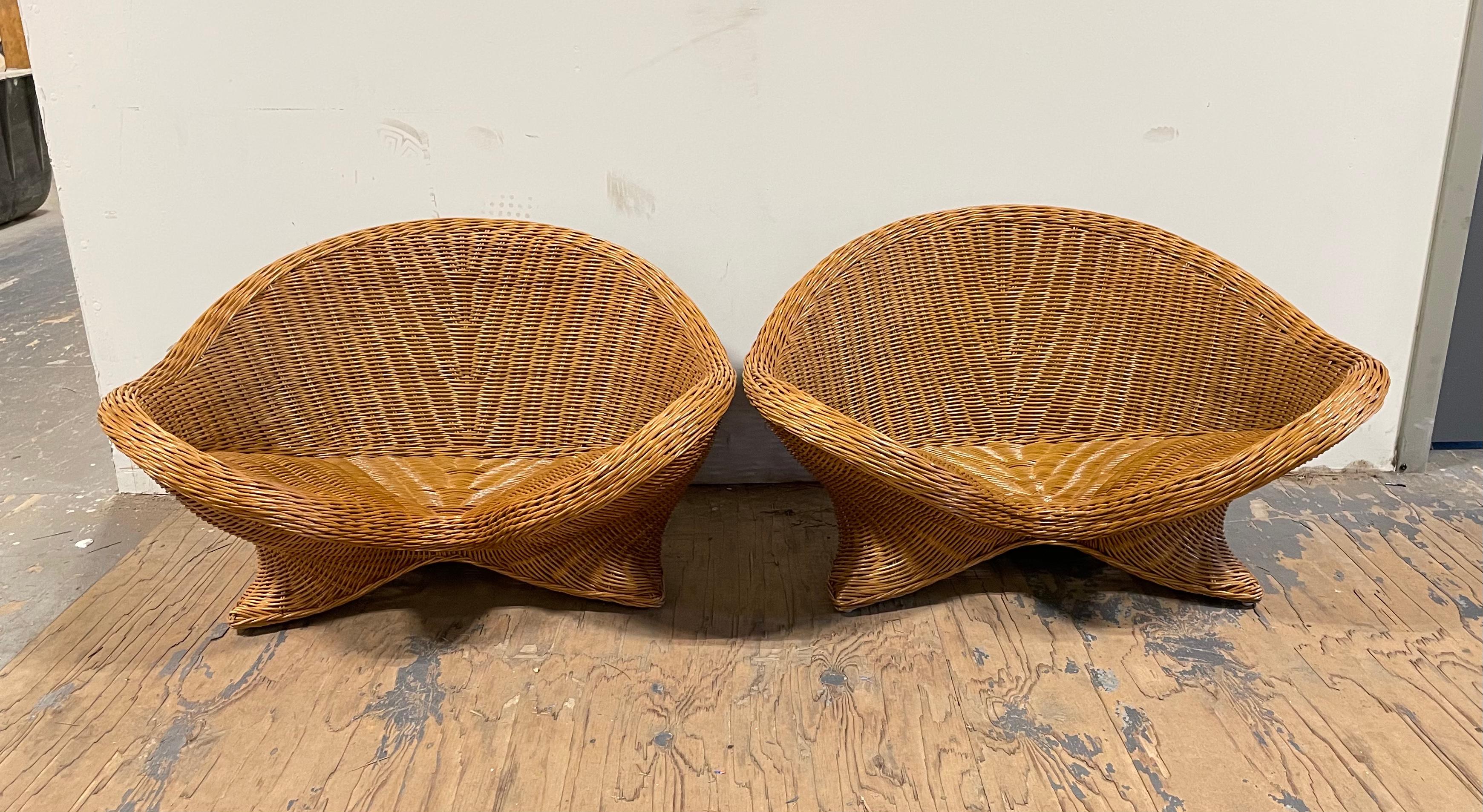wicker floor chair