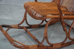 Vintage Wicker Rocking Chair, 1950s