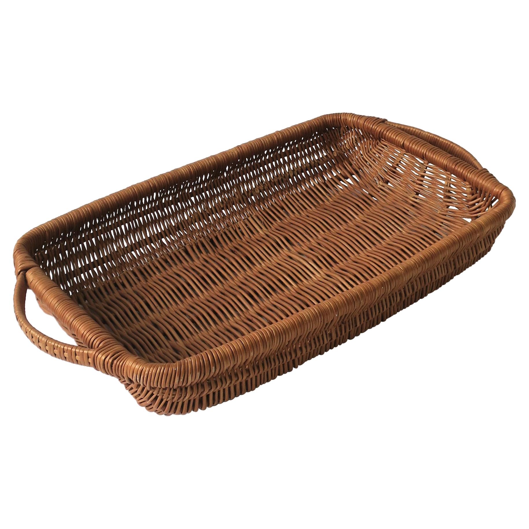 Wicker Serving Tray or Gathering Basket