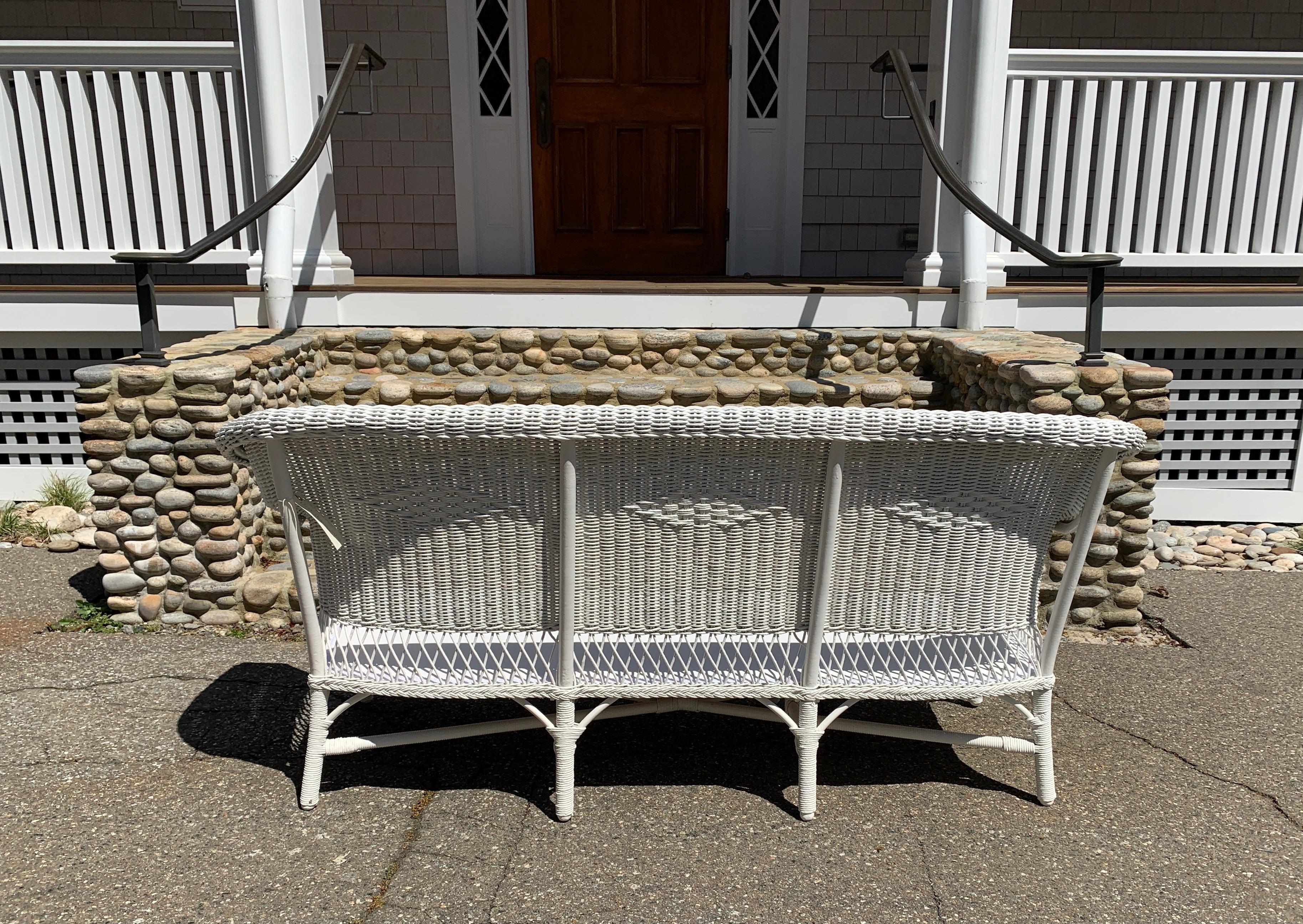 Vintage Wicker Sofa and Chair In Good Condition In Old Saybrook, CT