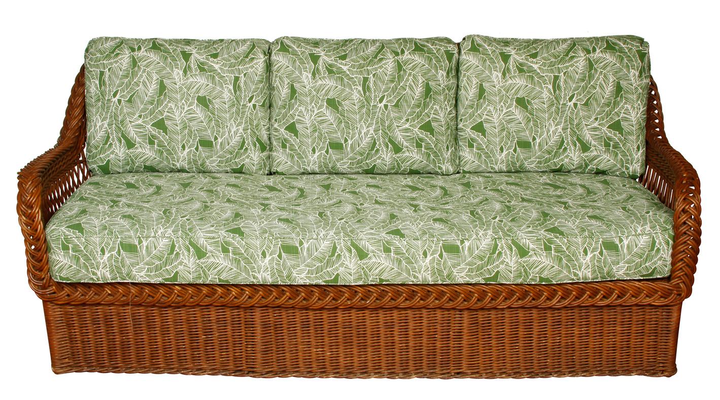 wicker sofa outdoor cushions