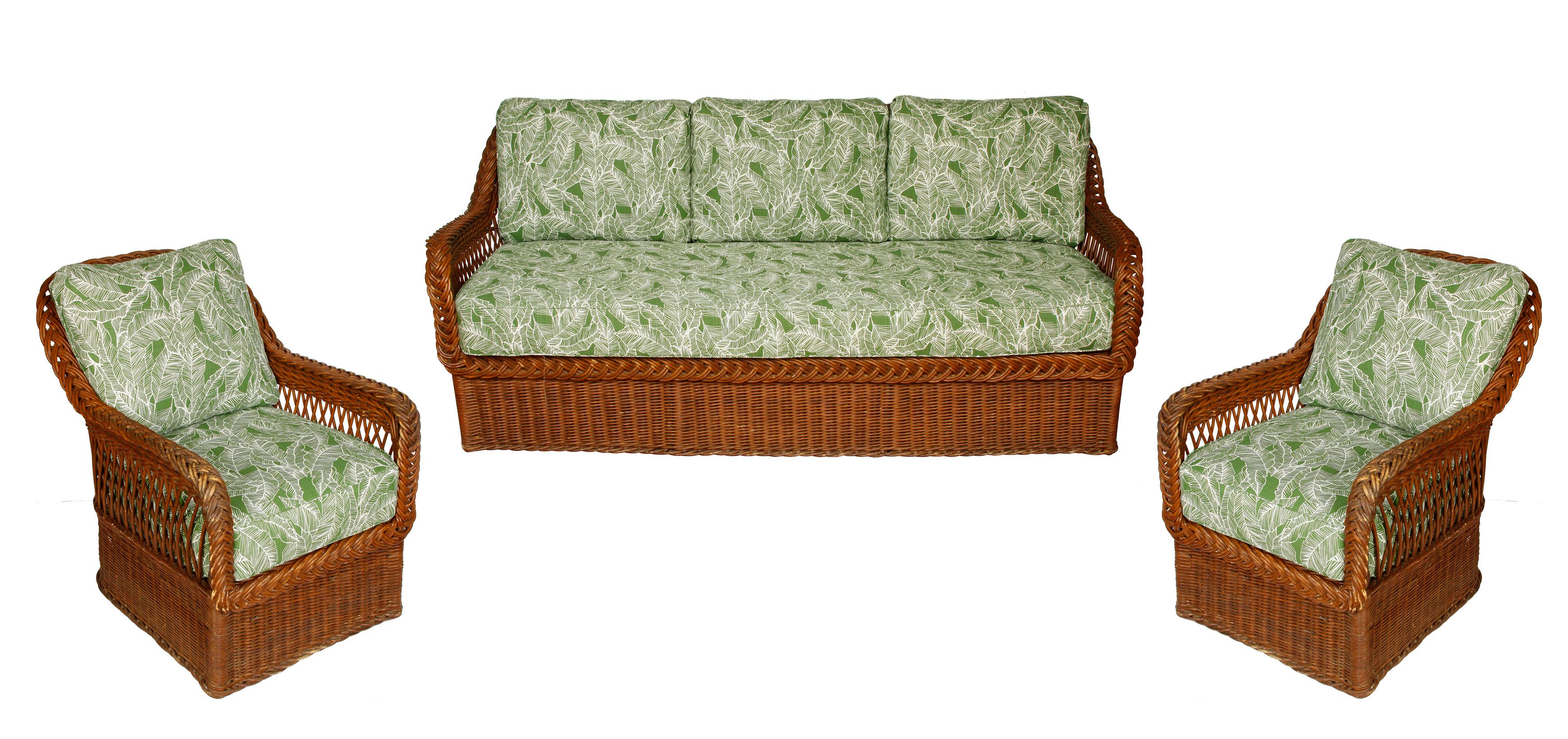 wicker couch cusions