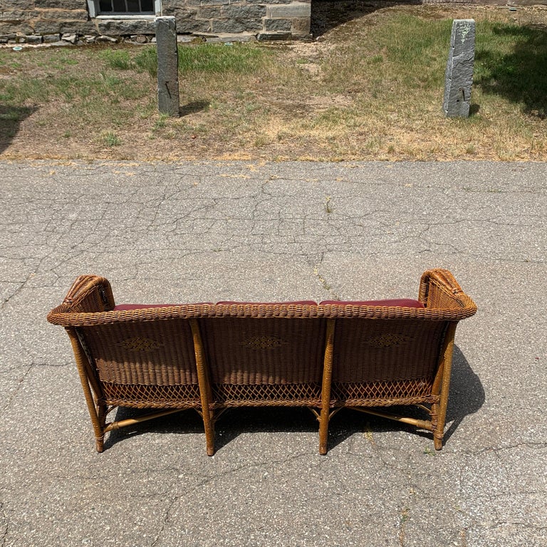 Vintage Wicker Sofa For Sale at 1stDibs antique wicker furniture, vintage wicker furniture