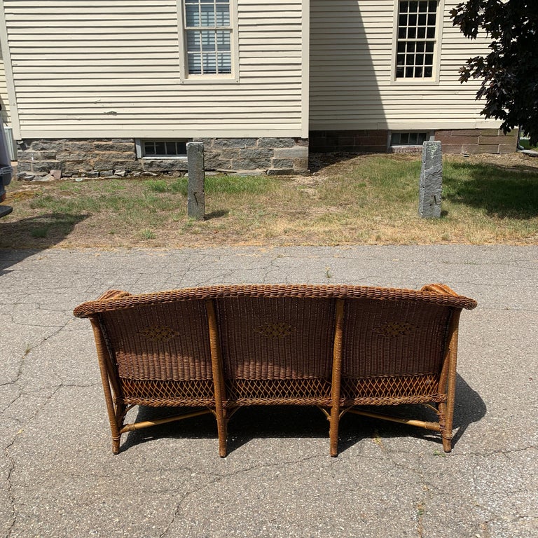 Vintage Wicker Sofa For Sale at 1stDibs antique wicker furniture