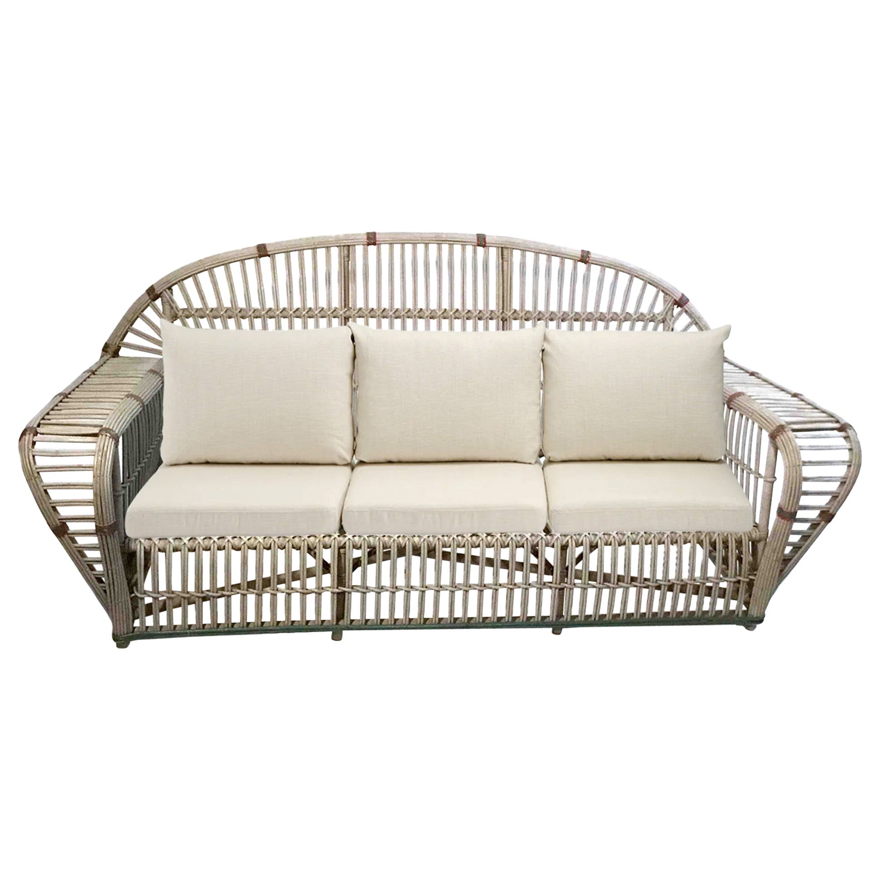 Vintage Wicker Sofa For Sale