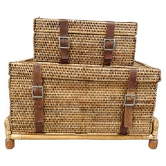 Vintage wicker trunks, 1970s