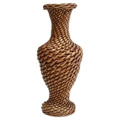 Vintage wicker vase