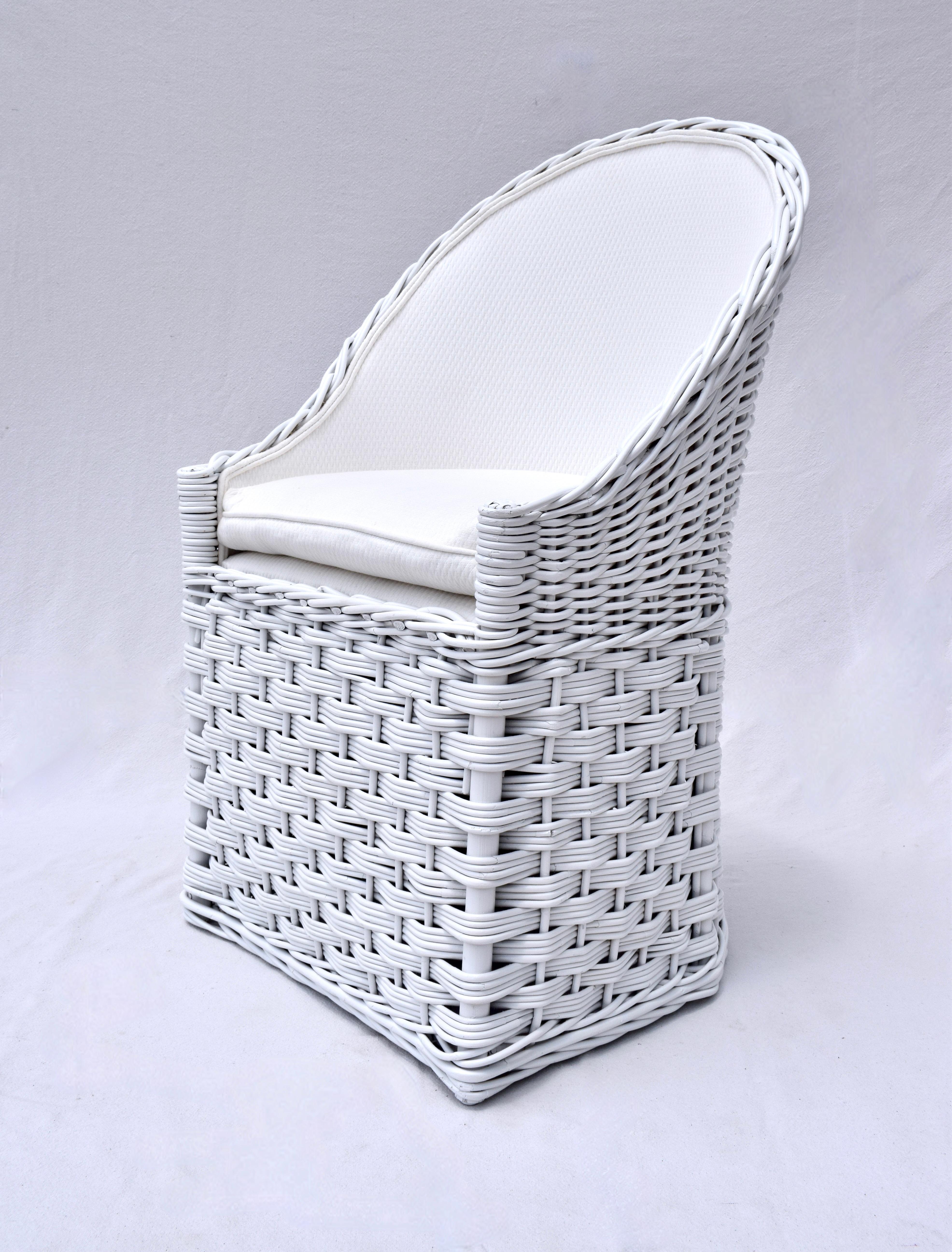 Sillas vintage de ratán trenzado Wicker Works 3