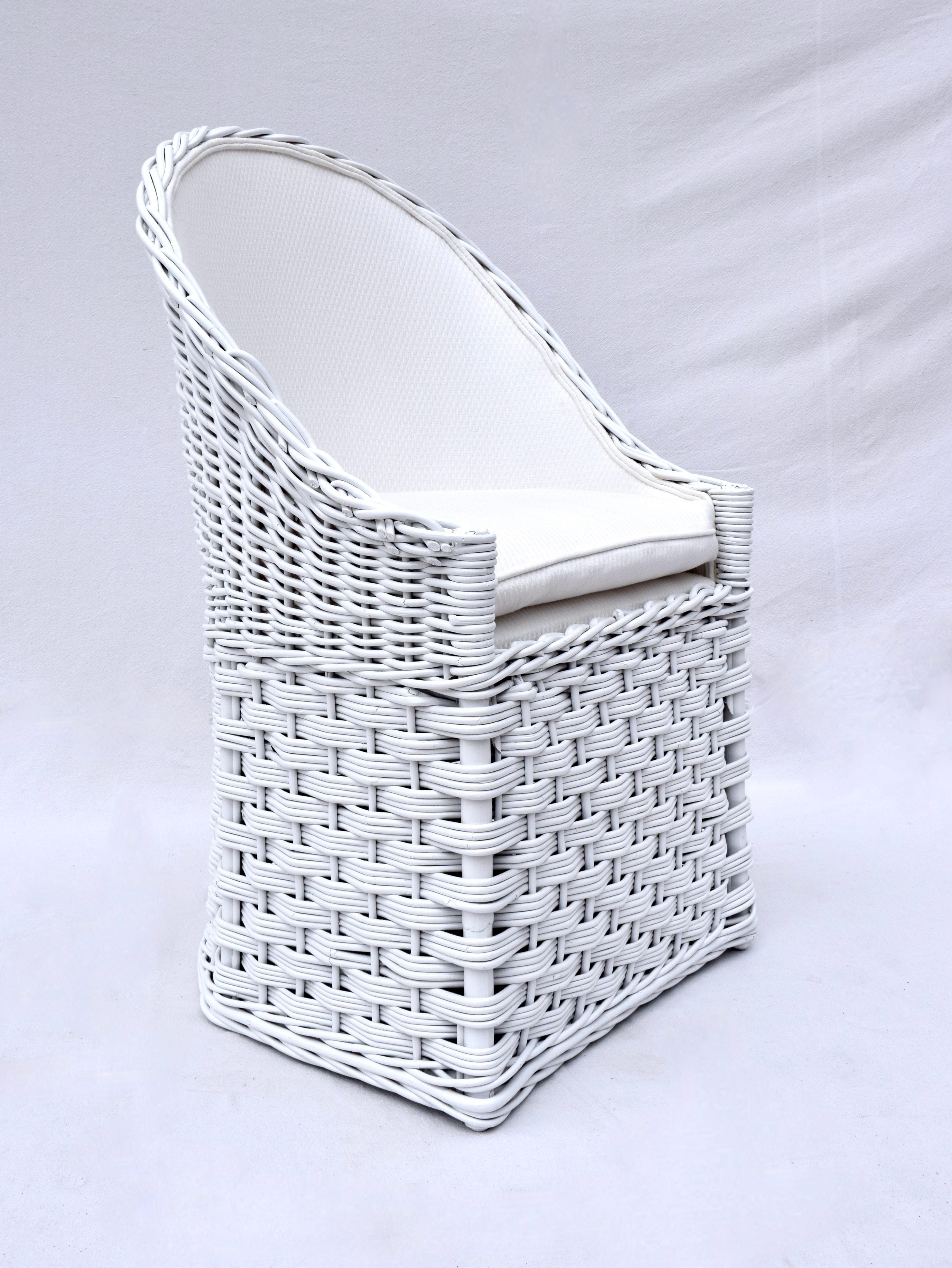 Sillas vintage de ratán trenzado Wicker Works 4