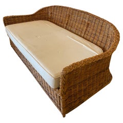 Used Wicker Works Braided Woven Wicker Rattan Sofa