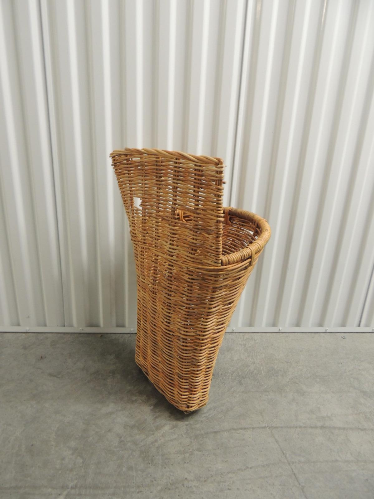 vintage wicker umbrella stand