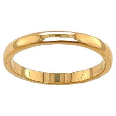 Vintage Wide Court Shape Wedding Band in 22ct Yellow Gold