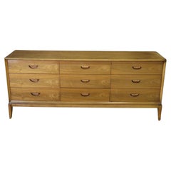 Vintage Wide Dresser w/ Inset Rosewood Handles