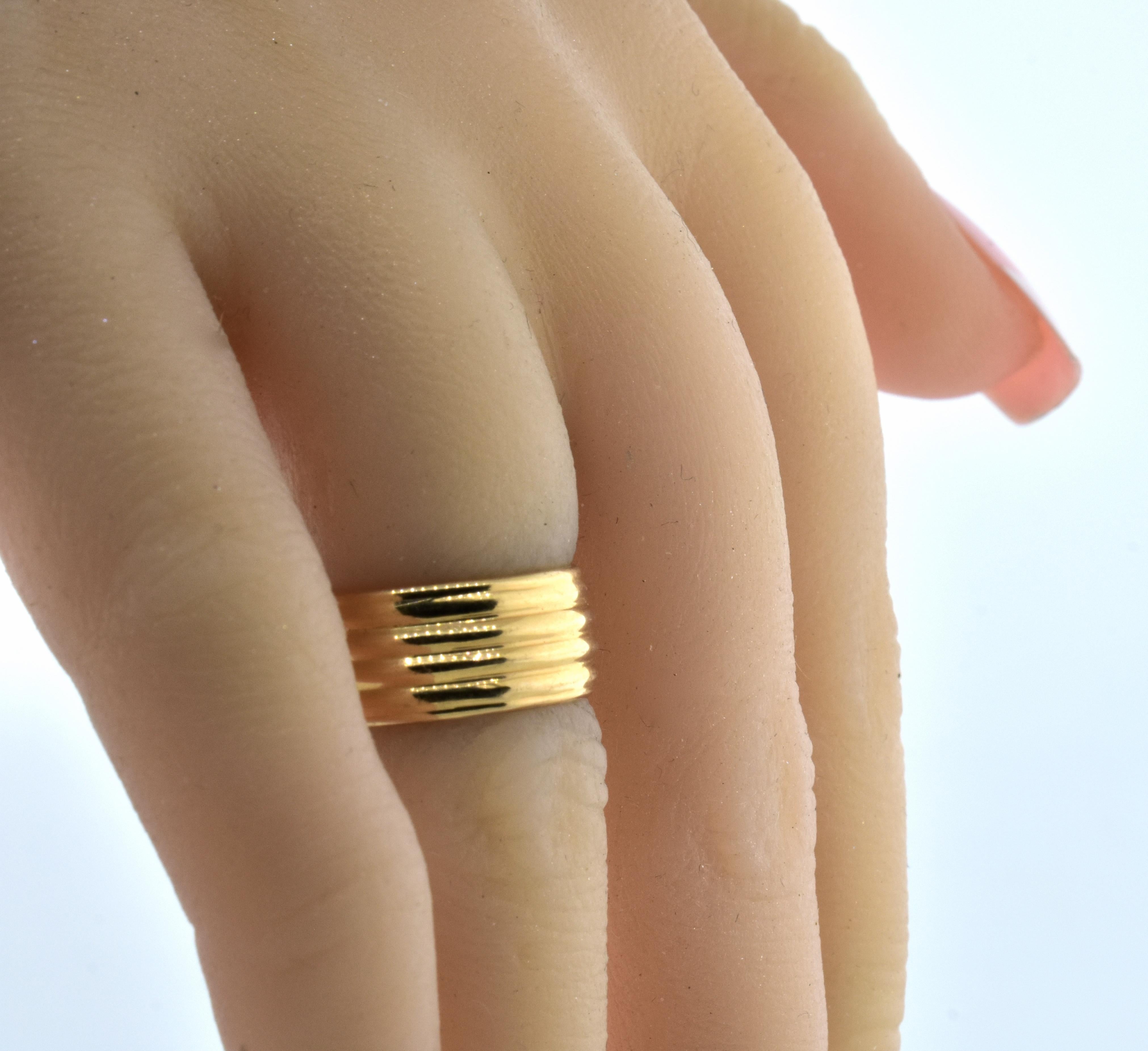 wide gold band ring