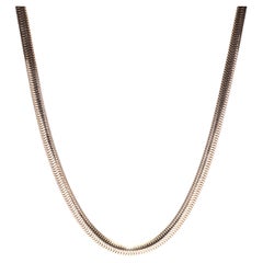 Vintage Wide Gold Snake Chain, 14KT Yellow Gold