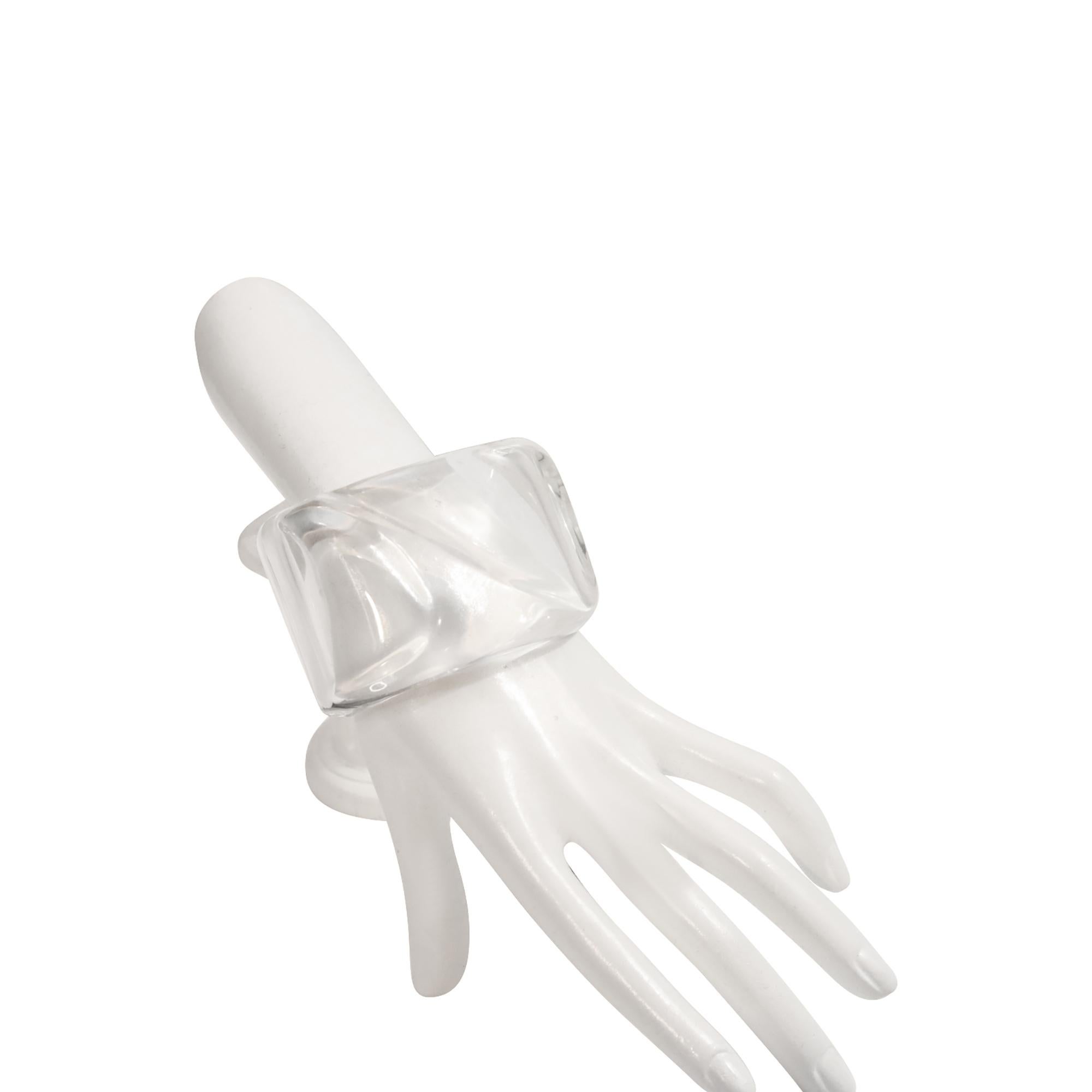 da uomo o donna Bracciale largo in lucite vintage, circa anni '80 in vendita