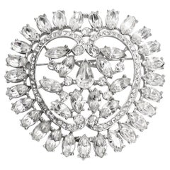 Vintage Wiesner Marquis and Pave Brooch, circa 1960s