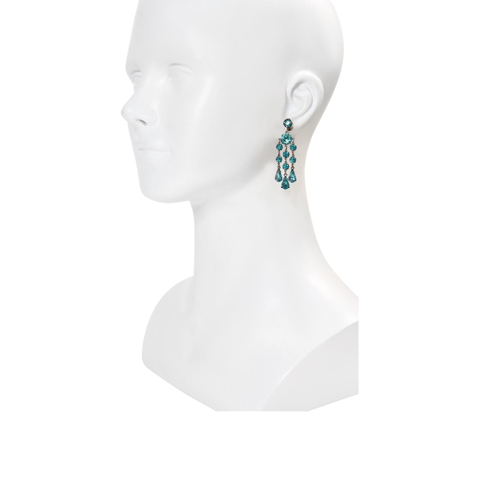 Vintage Wiesner runde und birnenförmige Ohrringe um 1960 (Moderne) im Angebot