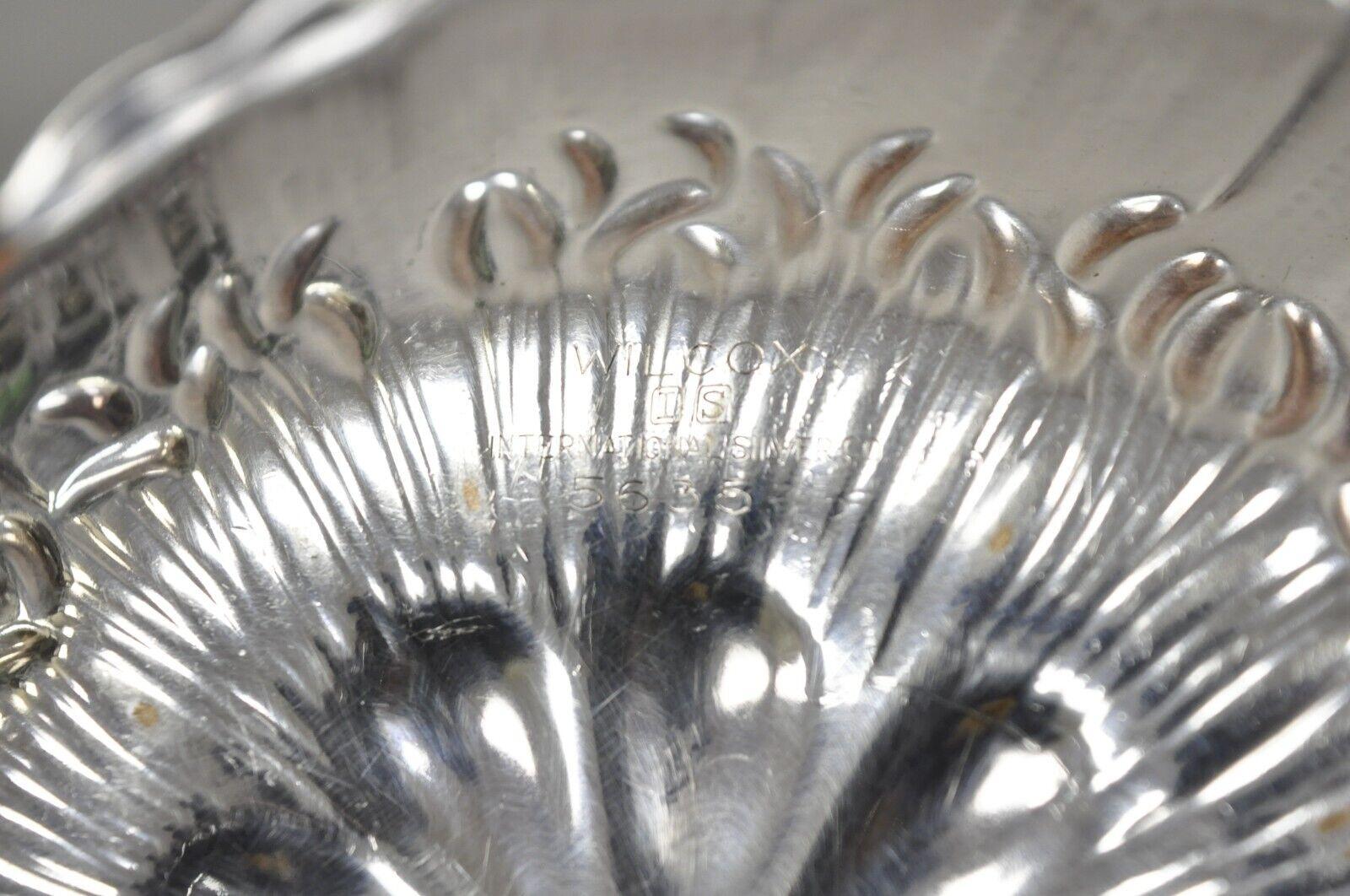 Vintage Wilcox International Silver 5635 Silver Plate Sunflower Tulip Fruit Bowl For Sale 4
