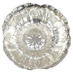 Used Wilcox International Silver 5635 Silver Plate Sunflower Tulip Fruit Bowl
