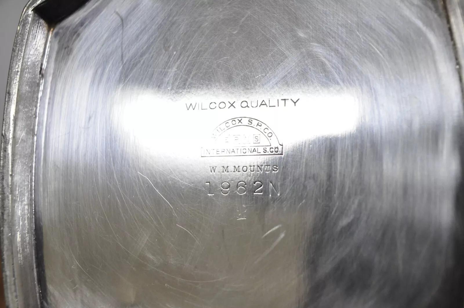 Vintage Wilcox SP Co Art Decó Jarra de agua bulbosa chapada en plata International Silver Plate Co. en venta 2