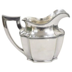 Vintage Wilcox SP Co Art Deco Silver Plated Bulbous International Water Pitcher