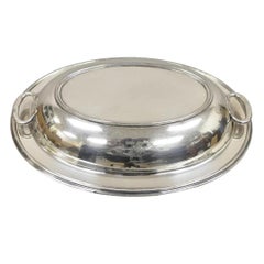 Vintage Wilcox SP Co Oval Silver Plated Vegetable Serving Platter w "K" Monogram