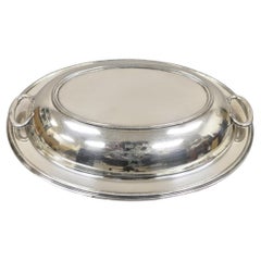 Vintage Wilcox SP Co Oval Silver Plated Vegetable Serving Platter w "K" Monogram