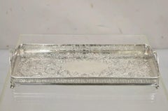 Viktorianische versilberte Trinket-Schale aus Wilcox mit Blumengravur, viktorianisch, schmal versilbert