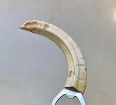 Vintage Wild Boar Tusk Bottle Opener, 1970s