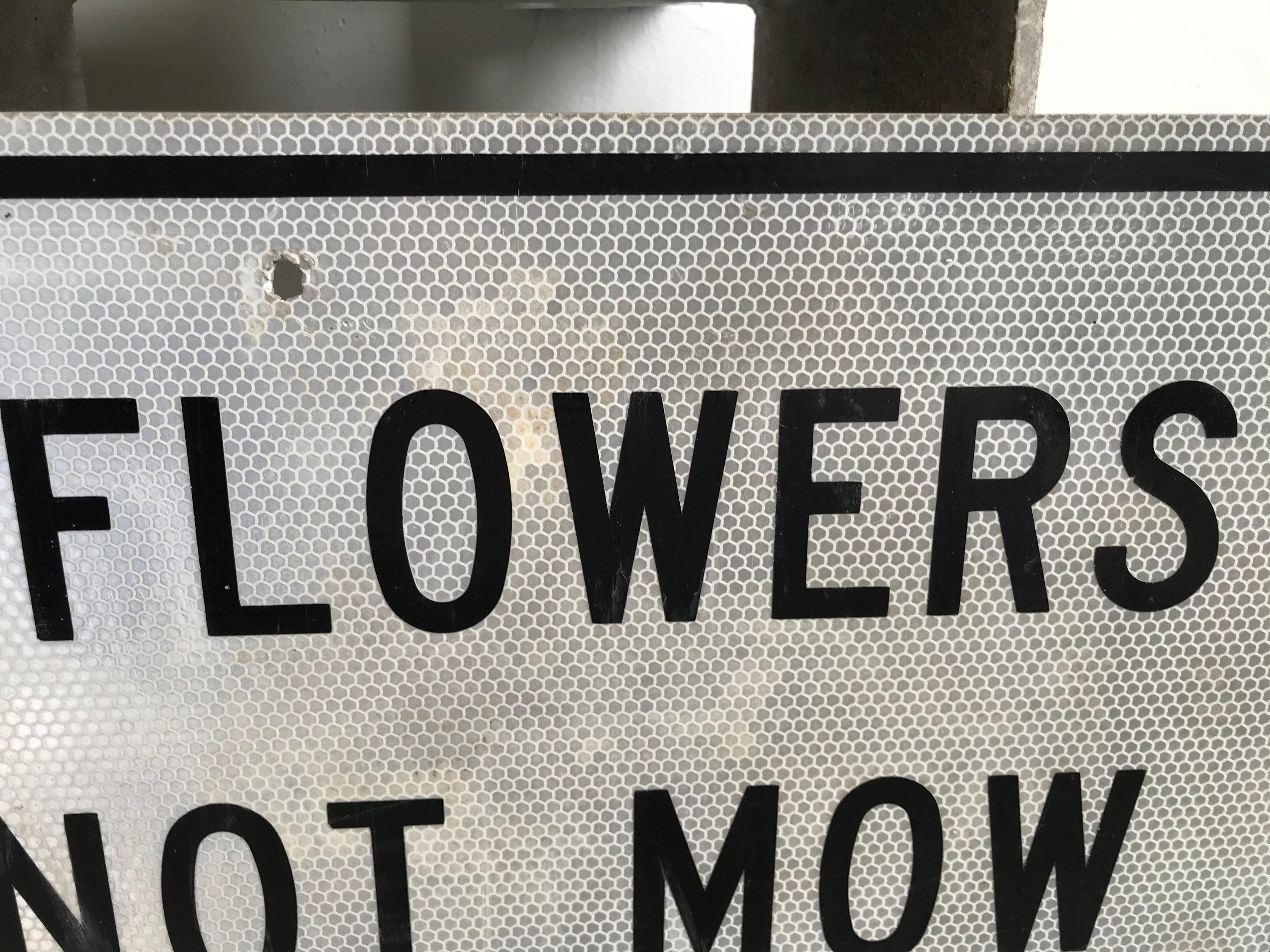 American Vintage Wildflowers Metal Highway Sign