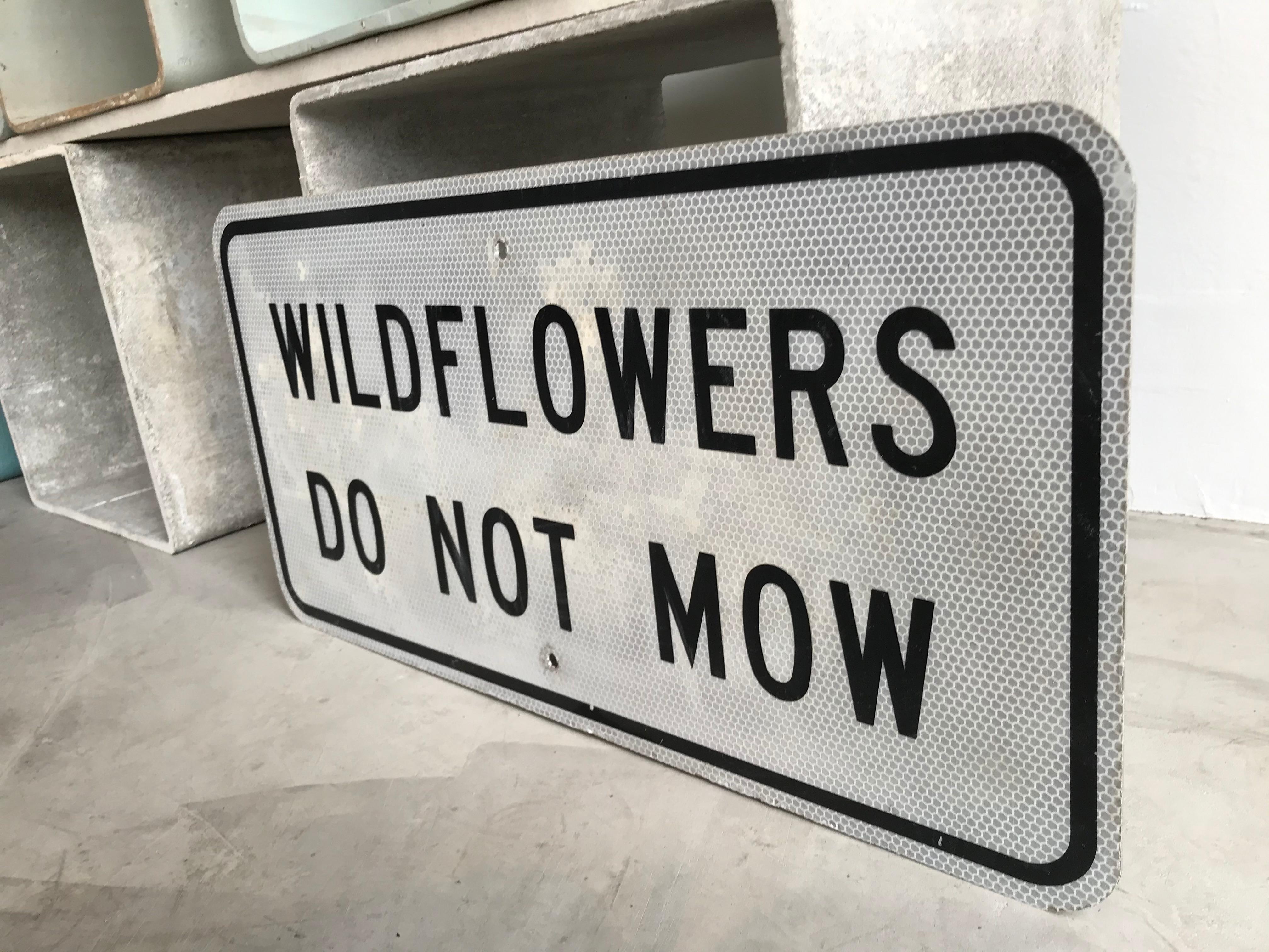 Steel Vintage Wildflowers Metal Highway Sign