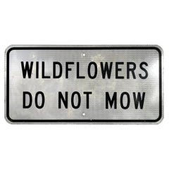 Vintage Wildflowers Metal Highway Sign