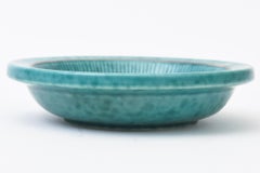 Vintage Wilhelm Kage Para Gustavsberg Cuenco de Cerámica Argenta, Flores Plateadas, Hojas