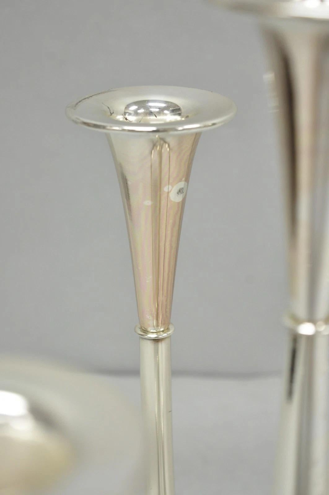 Vintage Wilhelm Wagenfeld for WMF Silver Plated Modern Candelabra