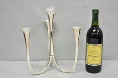 Vintage Wilhelm Wagenfeld für WMF Versilberter Moderner Kandelaber Kerzenständer