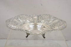 Vintage William Adams WA Spain Silver Plated Figural Repousse Large Fruit Bowl