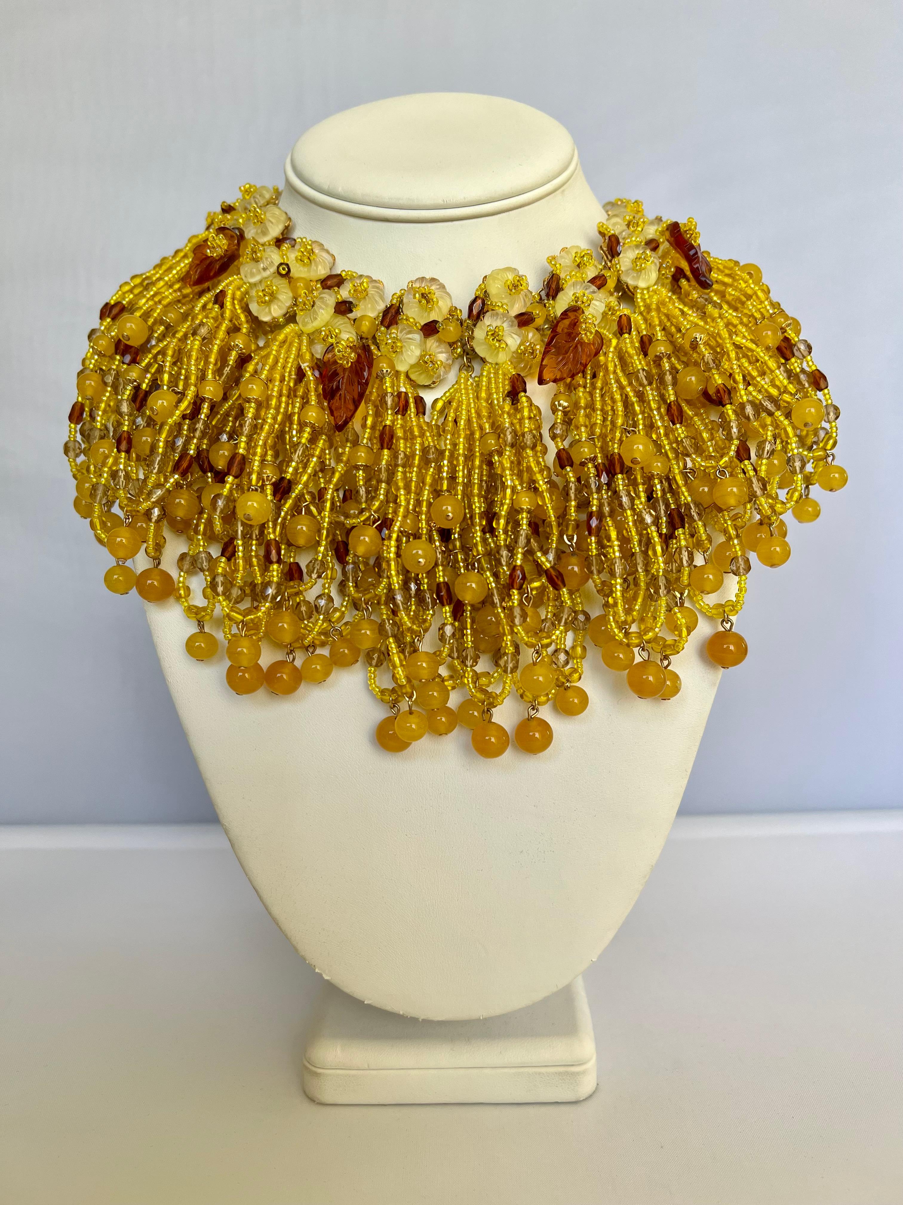 yellow crystal necklace