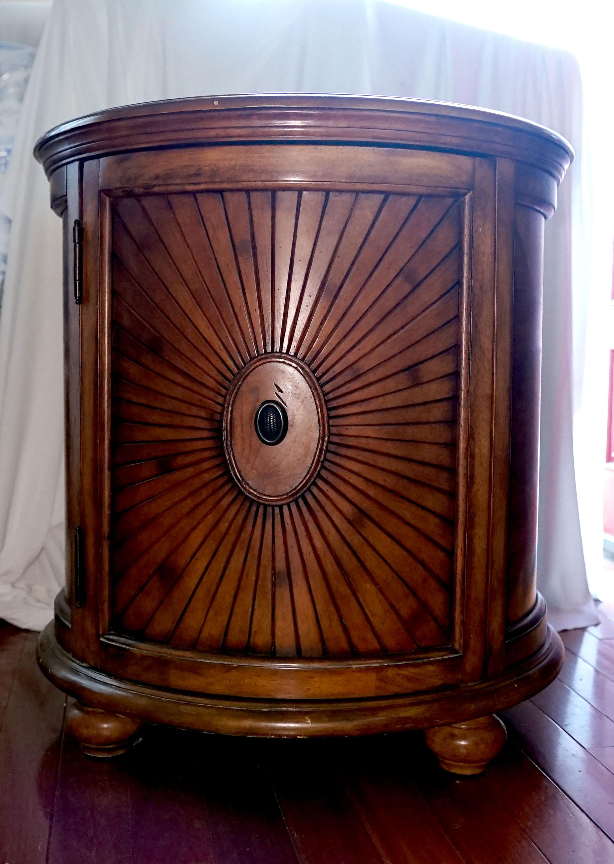 Vintage William IV Style Schnadig Burl Wood Cabinet 7