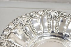 Vintage William Adams Co Spain Victorian Silver Plated Repousse Footed Fruit Bow