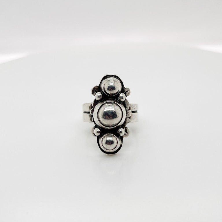 Vintage William Spratling Mexican Modernist Sterling Silver Ring  In Good Condition In Philadelphia, PA