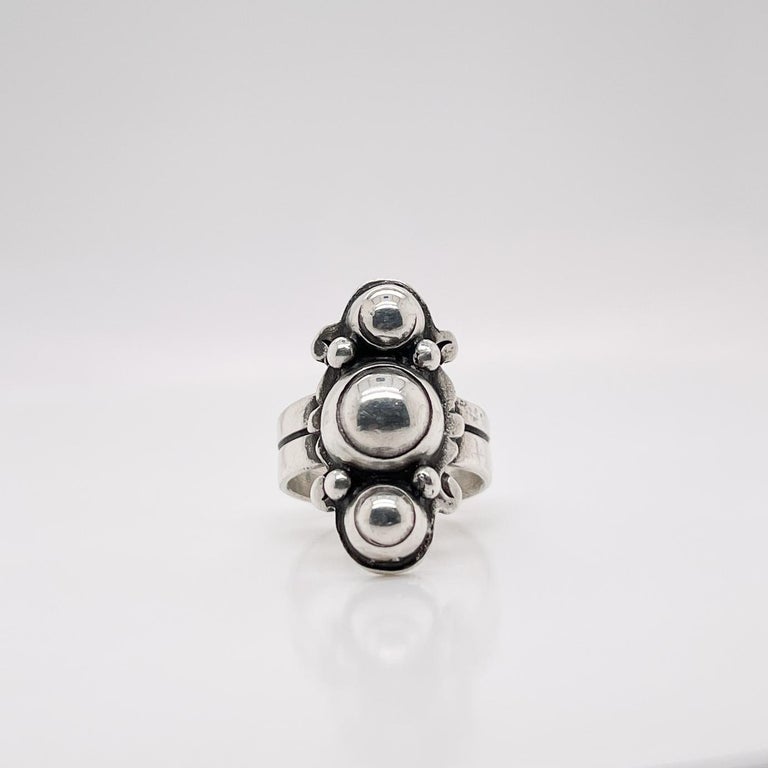 Women's or Men's Vintage William Spratling Mexican Modernist Sterling Silver Ring 