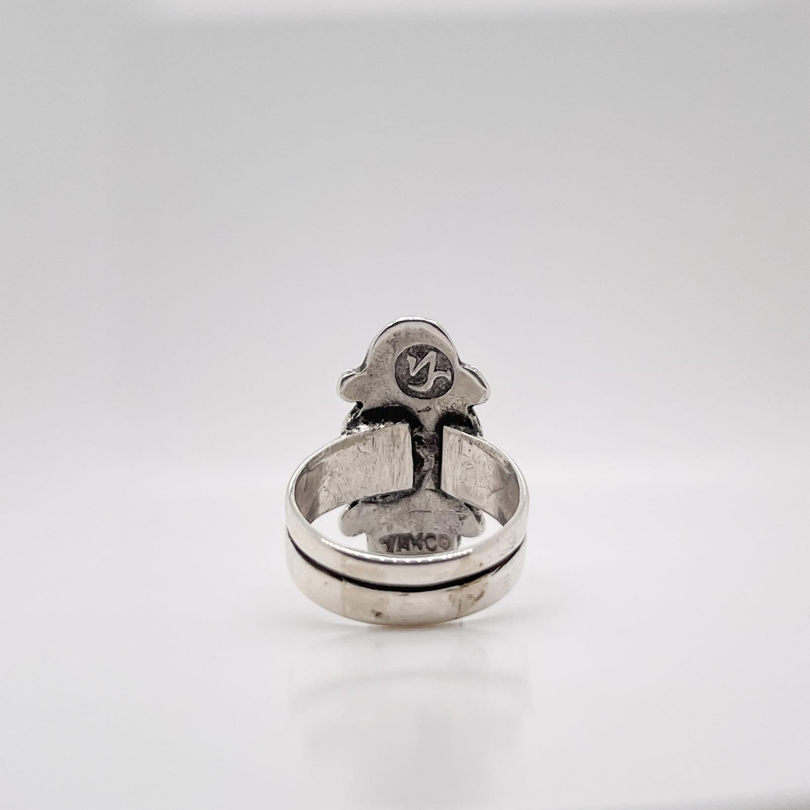 Vintage William Spratling Mexican Modernist Sterling Silver Ring In Good Condition In Philadelphia, PA