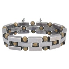 Vintage William Spratling Mexico Silver Bronze Bracelet