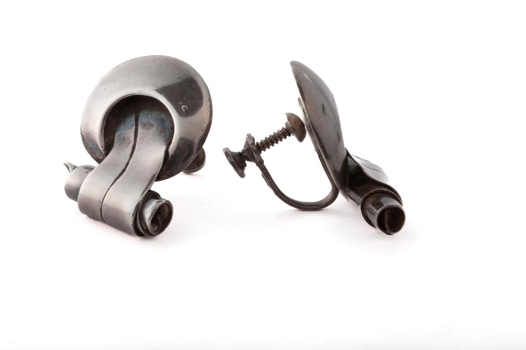 Pendientes vintage de plata William Spratling c. 1945 Retro en venta