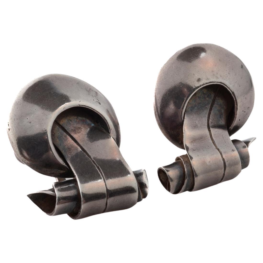 Pendientes vintage de plata William Spratling c. 1945 en venta