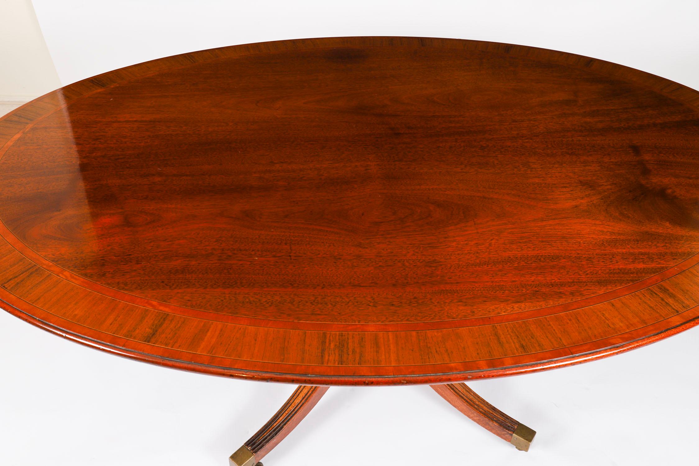 Vintage William Tillman Oval Regency Revival Table de salle à manger 20ème siècle en vente 1